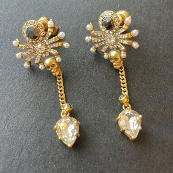 Alexander McQueen brass skull earrings - Picture 2 of 4